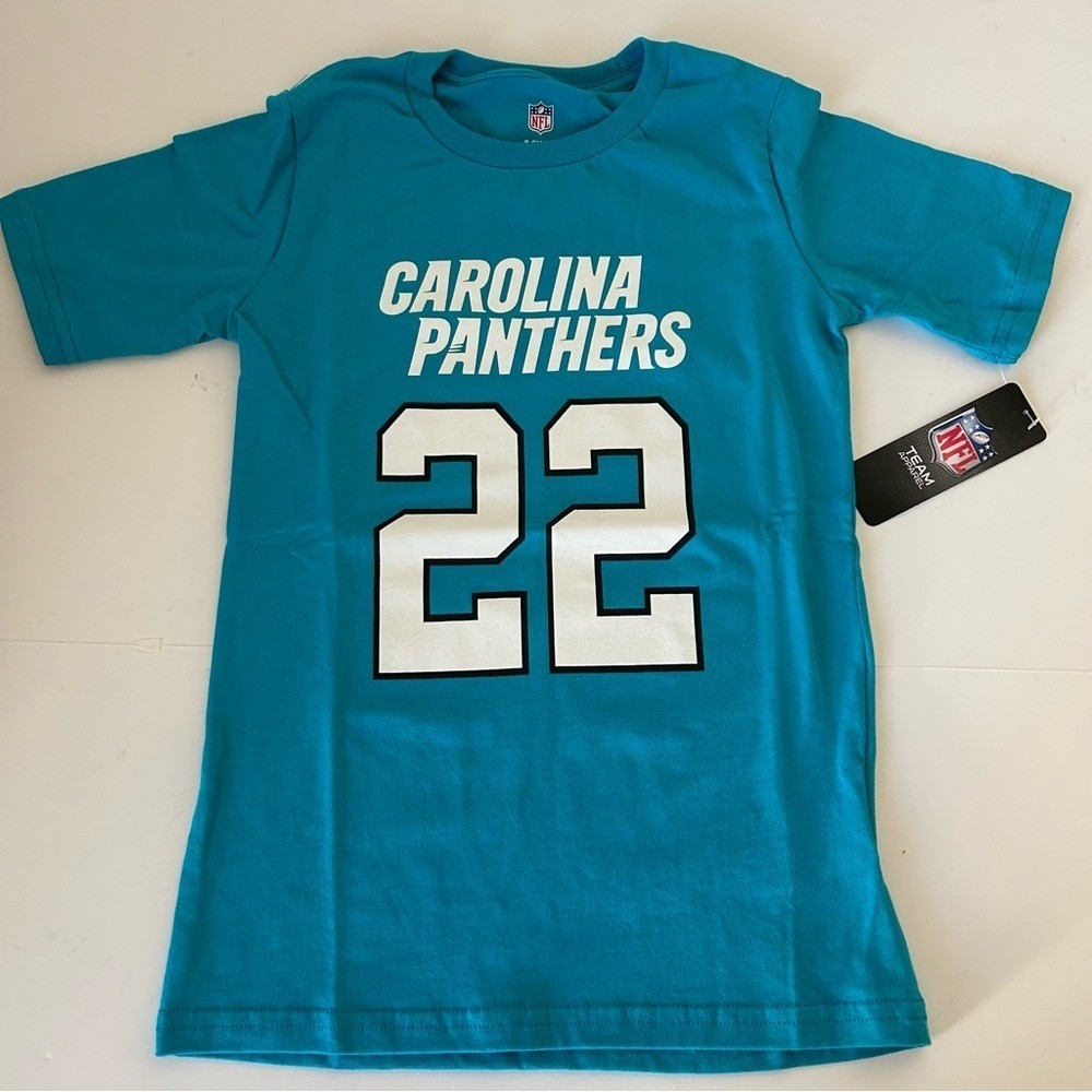 NFL Youth Kids Carolina Panthers Christian McCaffrey 22 Tee Shirt Top Size S (8)